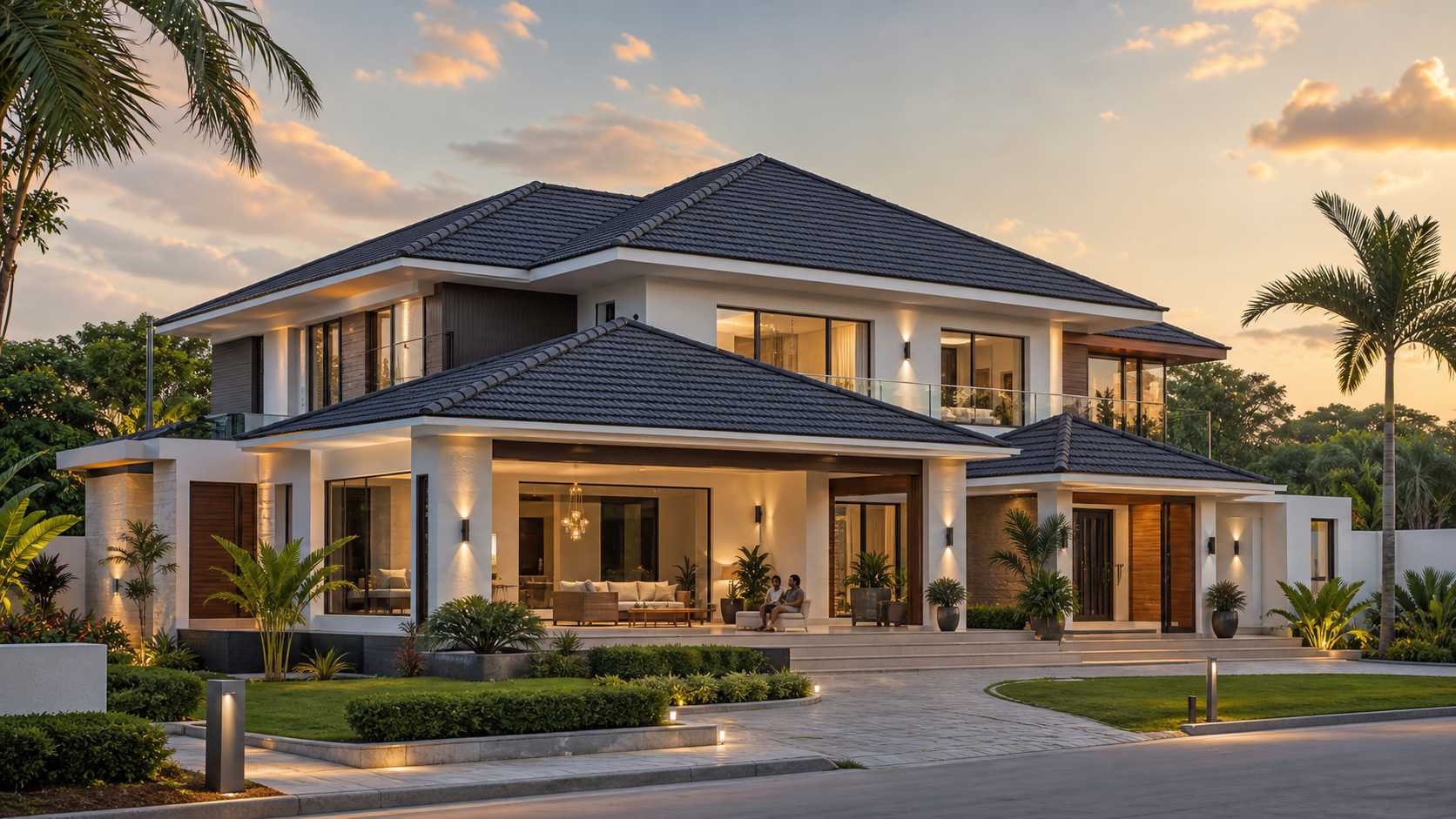 Villa africaine contemporaine avec toiture IZOTUILE